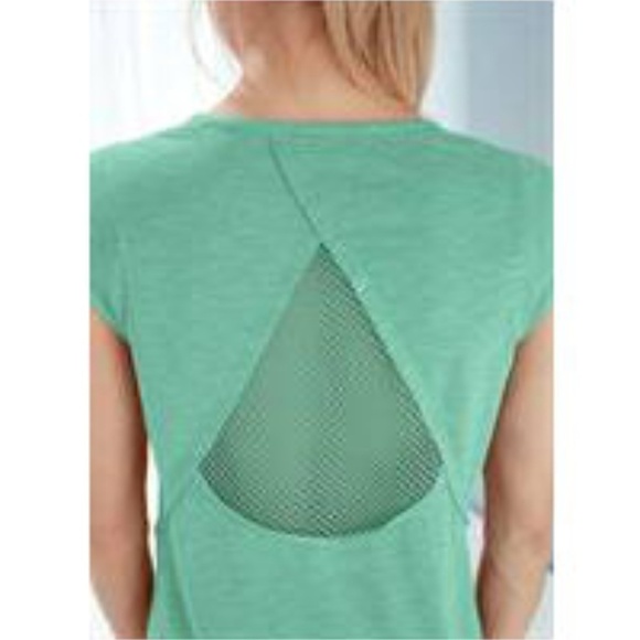 💕JOCKY💕 Mesh Trim Tee in Dark Mint Space - Picture 4 of 5